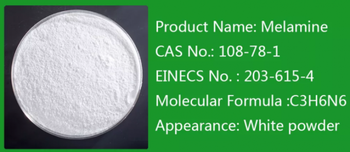 99.8 মিনিট বিশুদ্ধ মেলামাইন পাউডার MSDS COA সার্টিফিকেটেড CAS 108-78-1 0